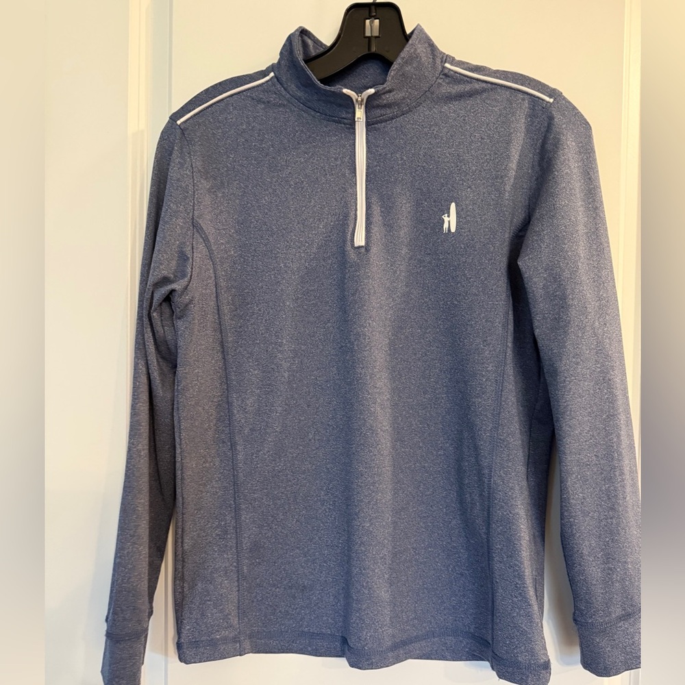johnnie-O Heathered Navy Quarter-zip